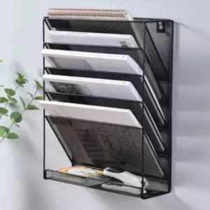 [생활] 수납선반 5단 철제 파티션 정리함 벽걸이 포켓 사무실 정리대