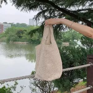 [워너비뮤즈]무배 니트 뜨개 밀짚 라탄 가방 워너비뮤즈 (39356921)