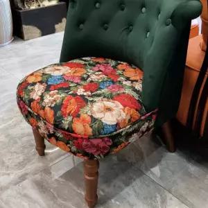 레트로풍 패브릭 소파 인테리어 안락의자 클래식 1인용 엔틱