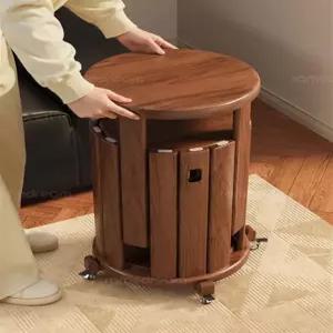 접이식의자 간이체어 원목체어 사각 변형스툴 우드 인테리어 의자 휴대용