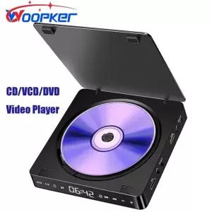 DVD플레이어 Woopker DVD 플레이어 KC-708 HD 1080P 휴대용 CD VCD 하이파이 스테레오 비디오 TV 프로젝터