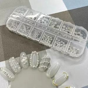 [골드스마일]레진아트 네일아트 꾸미기 파츠 세트 화이트펄