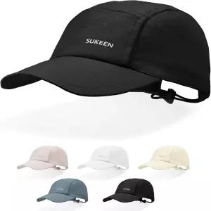 여성용 스웨킨 경량 선햇 퀵 드라이 야구 모자 UPF50 러닝 접이식 스포츠 아웃도어 데일리용