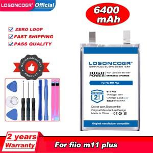 Fiio M11 Plus HIFI 음악 MP3 플레이어 스피커 셀용 LOSONCOER 6400mAh 배터리