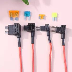 휴즈홀더 M 12개 4종 12V 추가 회로 어댑터 퓨즈 세트 - 마이크로2 미니 ATC ATS 탭 차량용 홀더