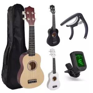 우쿨렐레 입문용 Miwayer Soprano Ukulele 21인치 하와이 스타터 Uke Guitar Ukalalee Gig Bag 디지털 튜너