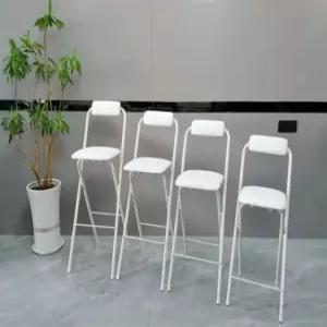 접이식 홈바 의자 은백색 휴대용 식탁 70cm 가정용 식탁의자