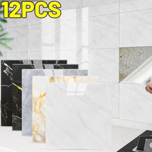 30*30CM 모조 타일 3D 벽 스티커 자체 접착 벽 장식 욕실 바닥 방수 습기 방지 주방 벽지