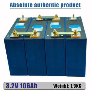 LiFePO4 3.2V 106AH 리튬 인산철 배터리 자동차 에너지 저장 충전식 DIY12V 태양광