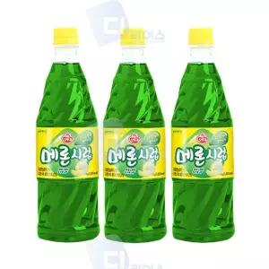오뚜기 메론시럽 1kg 3병 에이드원액 칵테일시럽 음료베이스 농축액 식용색소