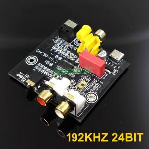 디지털-아날로그 오디오 변환기 광섬유 동축 입력 Lotus AUX/RCA 출력 DAC 디코더 3.5mm