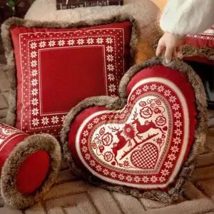 크리스마스쿠션 레드쿠션 벨벳 자수 홈데코 쇼파 거실