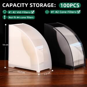 팬 모양의 커피 필터 종이 방진 바 수납함 랙 박스 상자