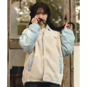 브랜드정품 코닥 KODAK 브라우니 리버시블 카라 패딩 자켓 LIGHT BLUE 144554