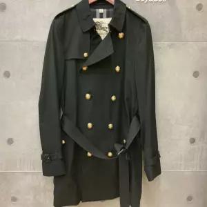 버버리 더블브레스트 트렌치코트 금장 블랙 사이즈 48 148410493