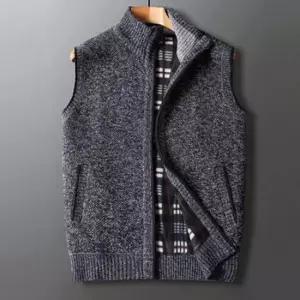 정장조끼 남성 겨울 니트조끼 남자 보온 플리스
