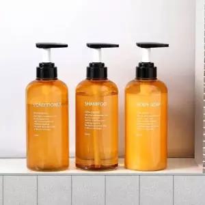 [골드스마일]샴푸용기 욕실 대용량 리필 통 용기 3종 노랑