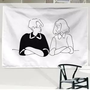 패브릭포스터 대형 빈티지 벽장식 신혼 그림 액자 L