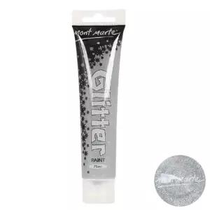 미술놀이 몽마르뜨 반짝이 물감 75ml (은색)