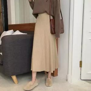 여성 밴딩롱스커트 니트롱스커트 니트 롱치마 3컬러
