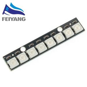 5050 RGB LED 조명 내장 풀 컬러 기반개발 보드 8 채널 WS2812