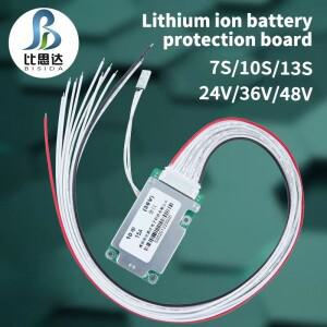 Bisida BMS 24V/36V/48V/7S/10S/13S 다른 포트 전자 자전거/전자 스쿠터 용 충전식 18650 리튬 배터리 보호