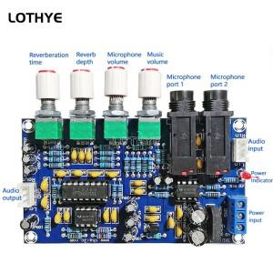 PT2399 마이크 증폭기 보드 노래방 잔향 OK 디지털 모듈 듀얼 AC12V 전자 DIY PCB