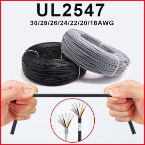 UL2547 신호 차폐 케이블 22 24 26 28 AWG PVC 절연 2 3 4 코어 증폭기 오디오 구리 와이어 헤드폰 DIY 제