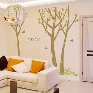 포인트그래픽스티커 동화속나무 시트지 아이방 벽장식