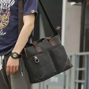 [패션] 크로스백 캔버스 빈티지 노트북가방 오피스 서류가방