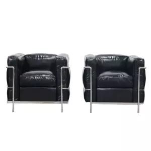 가죽소파 르 코르뷔지에 구스다운 LC2 소파 암체어 베이커리