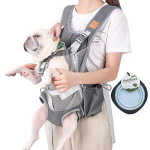 도그 캐리어 백팩 소형 다리가 앞을 향하고 반려동물 핸즈프리 프론트 걷기용 하이킹 자전거