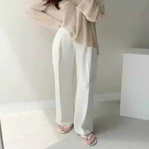 [워너비뮤즈]무배 제작 기장선택 핀턱 일자 롱 슬랙스 워너비뮤즈 (33388011)