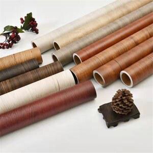 나뭇결 껍질과 스틱 벽지 자체 접착 소박한 이동식 접촉 종이 판자 수조 캐비닛 비닐 필름