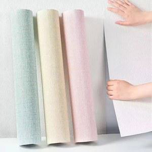 린넨 3D 폼 벽 스티커 자가 접착 PVC 다채로운 두꺼운 방수 배경 벽 리노베이션 벽지 벽 스티커