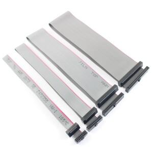 1pcs 0.635mm 피치 6/8/10/12/14/16/20/24/26/30/34/40/50 핀 와이어 회색 플랫 리본 케이블 10CM 1.27mm F