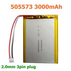505573 3.7V 3000mAh 11.1Wh 리튬 폴리머 Lipo 배터리 NTC 서미스터 3 선 JST 3Pin 2.0mm 커넥터 GPS DashC
