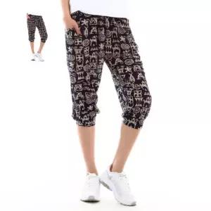 여름철 여자 시원한 아이스 고대문자 7부바지 쿨