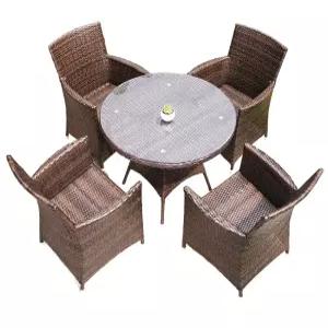 라탄야외테이블세트 라탄의자 수공예 우드텍스처 카페 발코니 리조트 인테리어