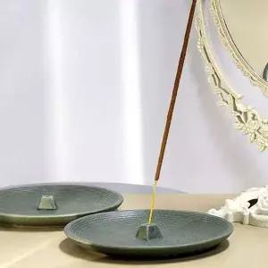 세라믹 인센스홀더 향받침대 홀더 트레이 그린