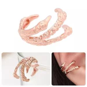 14KGP 유니크 엣지 포인트 로즈골드 링 귀찌 이어커프