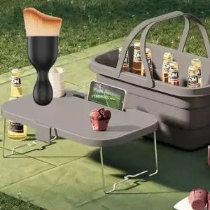 [CAR] 테이블 차량 수납함 정리함 2in1 먼지 자동차 다용도 세트 브러쉬 트렁크 세차