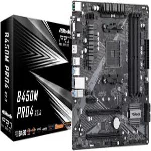 ASROCK B450M PRO4 R2.0 소켓 AM4/ AMD B450/ DDR4/ SATA3 USB3.2/ M.2/ 마이크로 ATX 마더보드
