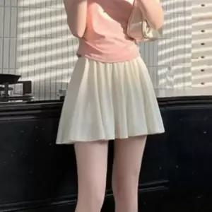 러블리 여성 밴딩 속바지 A라인 플리츠 스커트