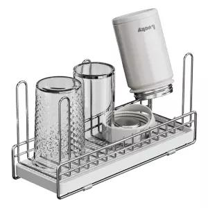 굿 스텐 컵거치대 스테인리스 304 물빠짐 주방 텀블러 컵걸이 컵정리대 컵꽂