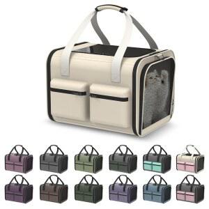 캣 캐리어 소프트 여행 15파운드 반려동물용 소형견 여행용 가방 고양이 소형견용