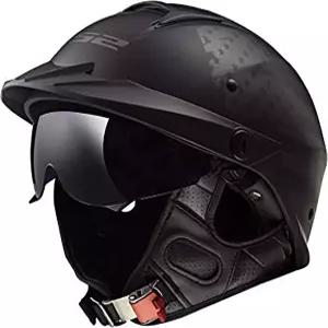 LS2 헬멧 반란 오토바이 하프 1812 블랙 플래그 - 미디엄