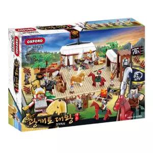 OXFORD 어린이 선물 진격막사에서 휴식하는 영웅 광개토 대왕 장난감 블록 학습교재 수업교구