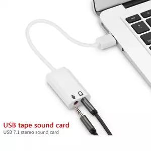 USB 사운드 카드 가상 7.1 3D 외부 USB 오디오 어댑터 USB-잭 3.5mm 이어폰 마이크 스피커 노트북 노트북 P