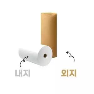 종이뽁뽁이 하이콤리필용세트 브라운외지 화이트내지